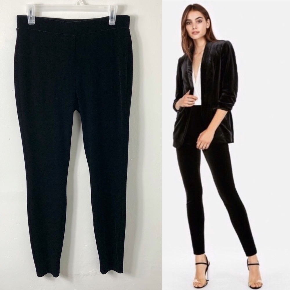 Express Black Velvet High Waisted Leggings